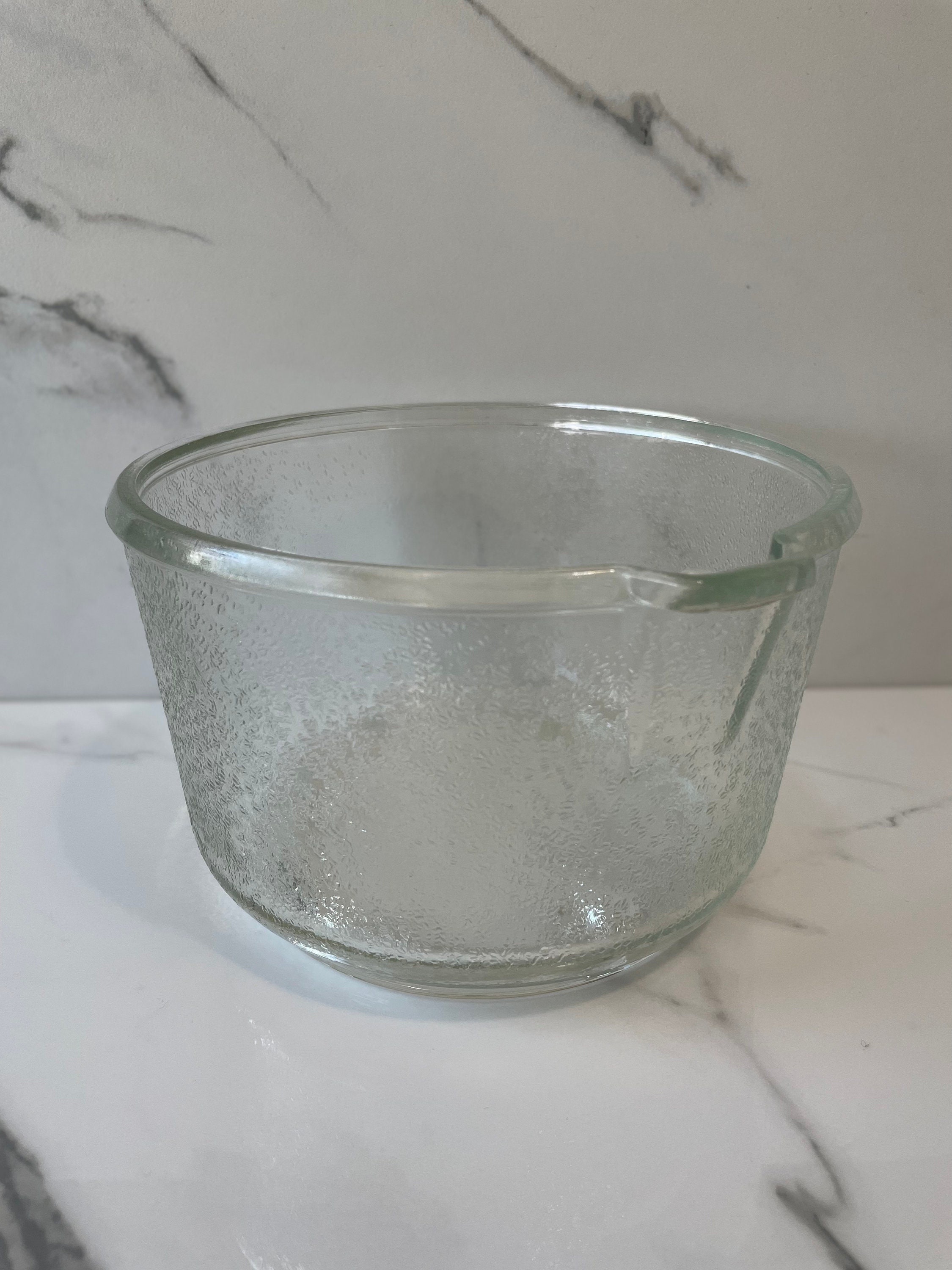 Vintage Textured Glass Stand Mixer Bowl With Spout Etsy