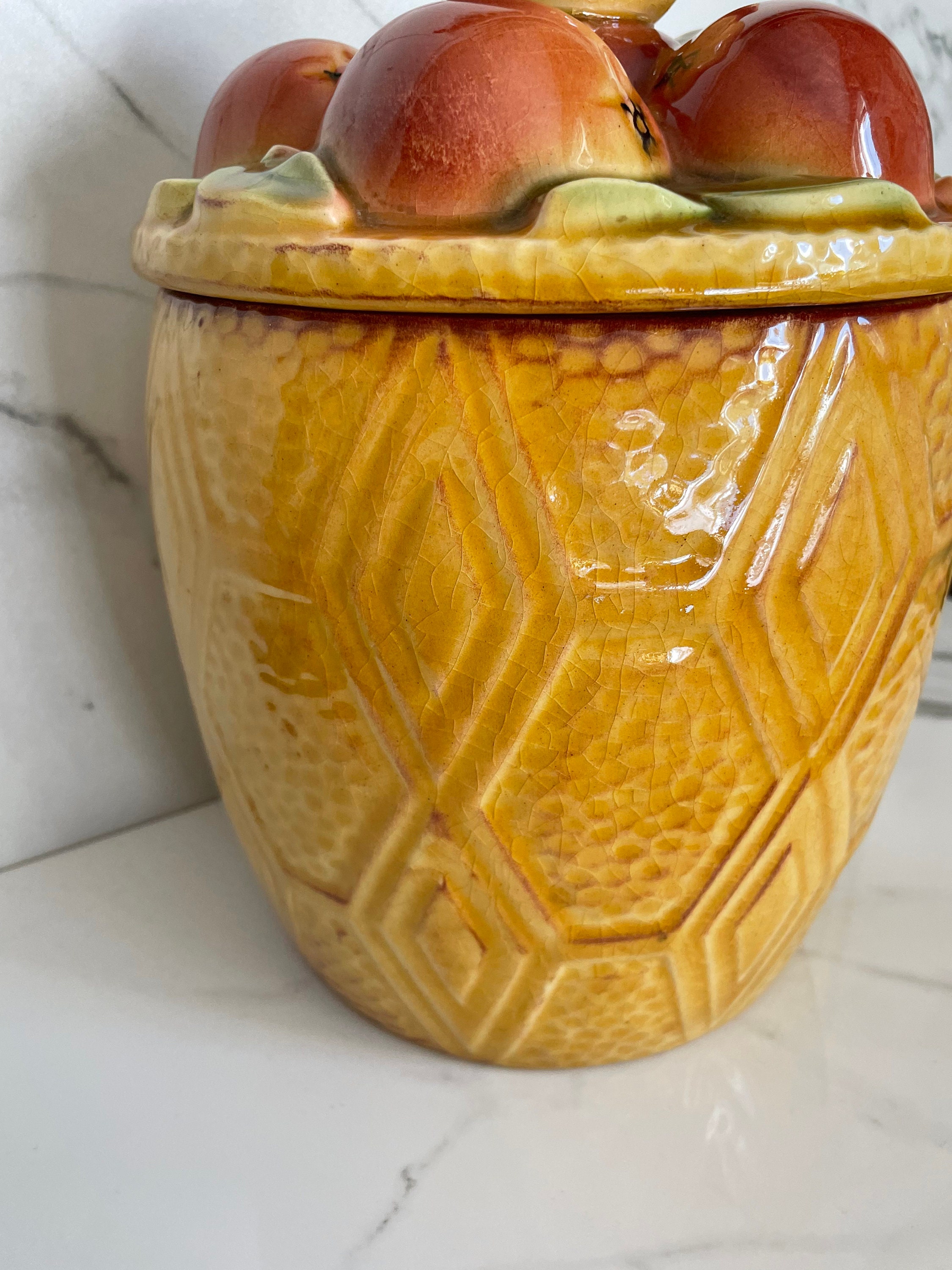 Vintage Apple Basket Cookie Jar Pattern Etsy