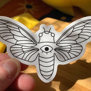 Skinless Cicada Logo Sticker, Cicada Sticker