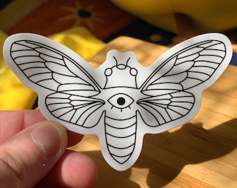 Skinless Cicada Logo Sticker, Cicada Sticker