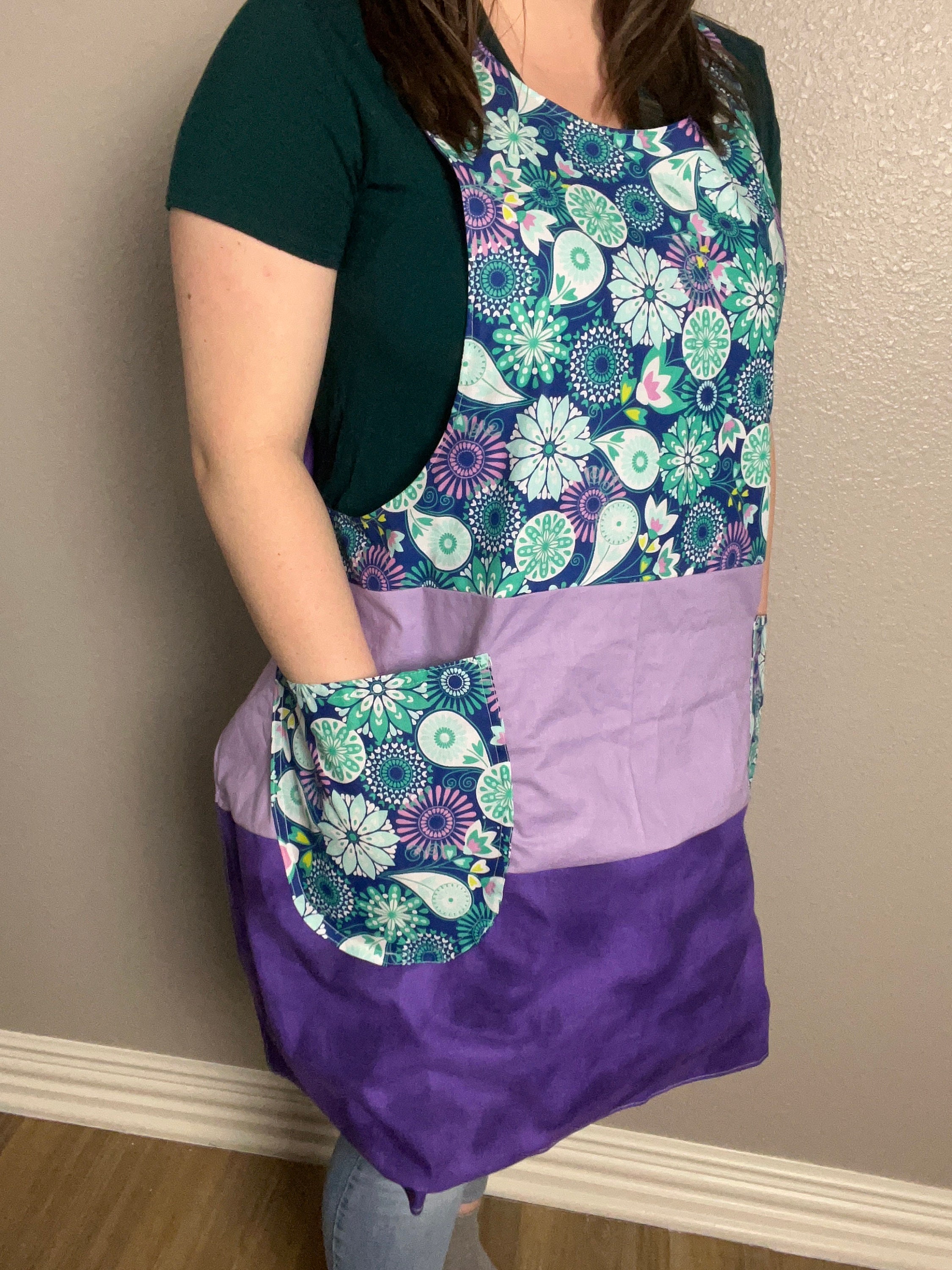 Purple Color Block Cross Body Apron - Etsy