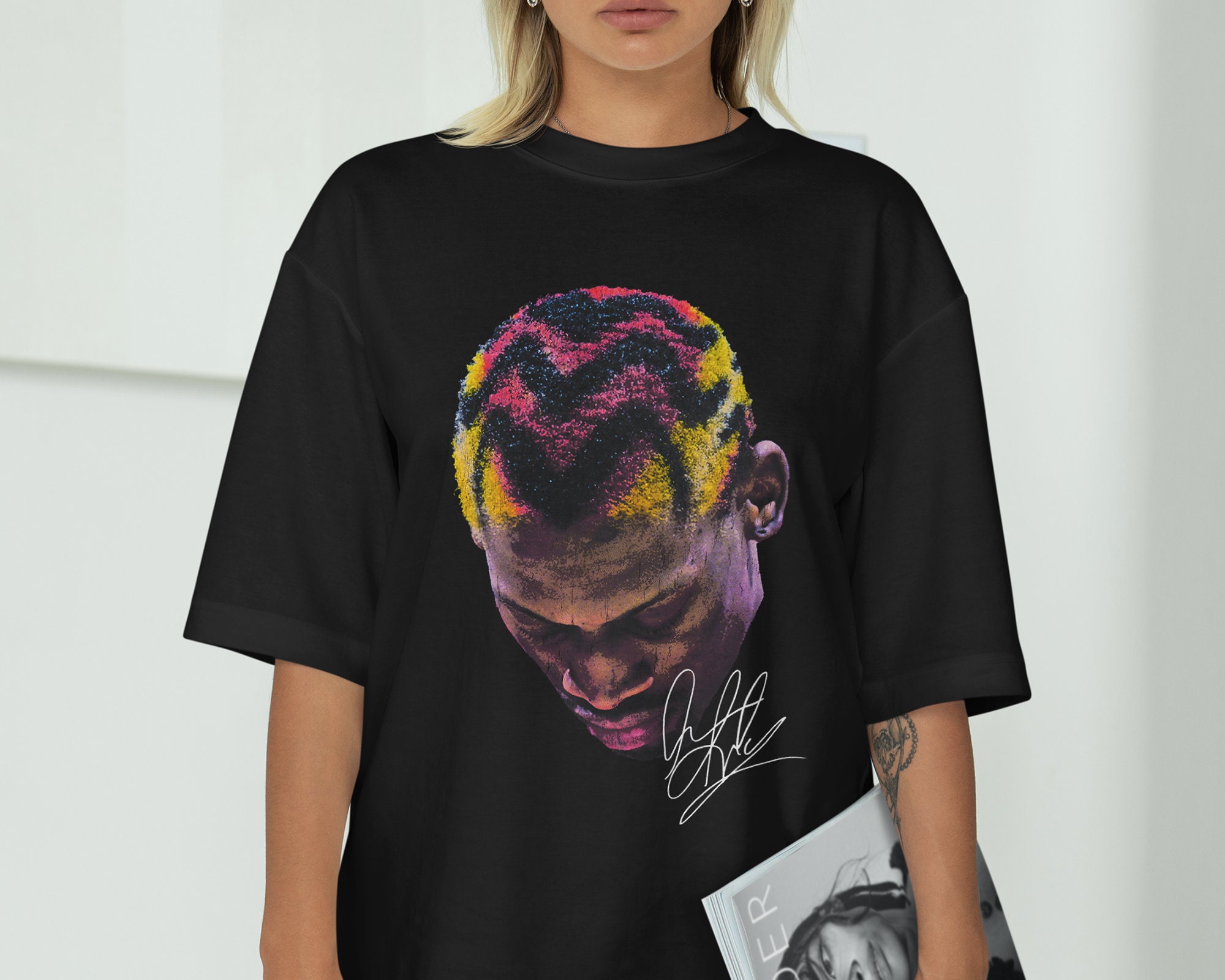 Discover Dennis Rodman T-Shirt | Graphic Basketball Shirt | Basketball T-Shirt | Bulls Fan Gift | Vintage 90s Basketball Bootleg Style T-Shirt