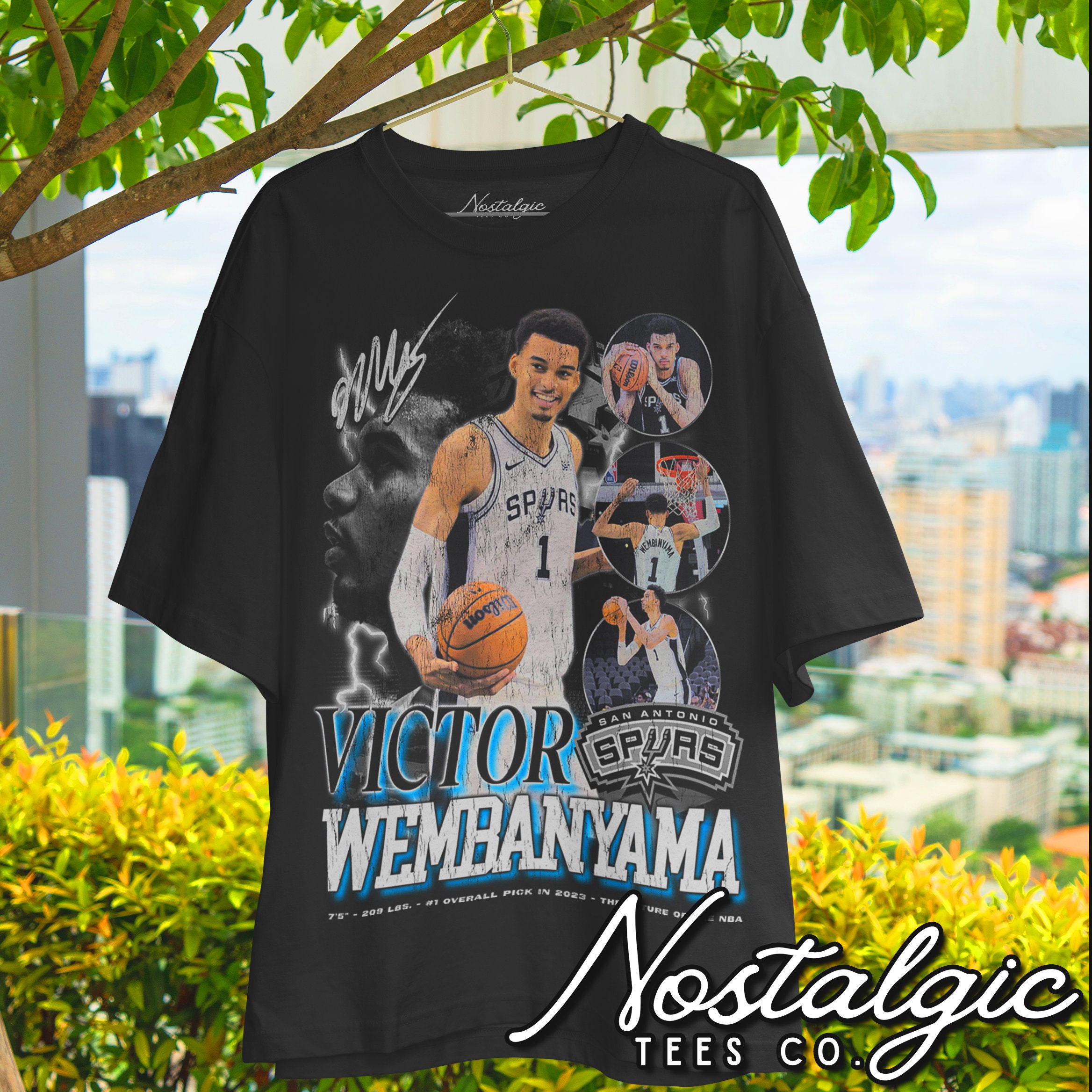 Vintage 00s Black Adidas X NBA San Antonio Spurs Ginobli T-Shirt