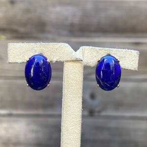 14k Lapis Earrings Etsy