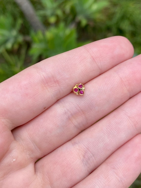 14k Yellow Gold Pink Spinel Earring - Quality Fine
