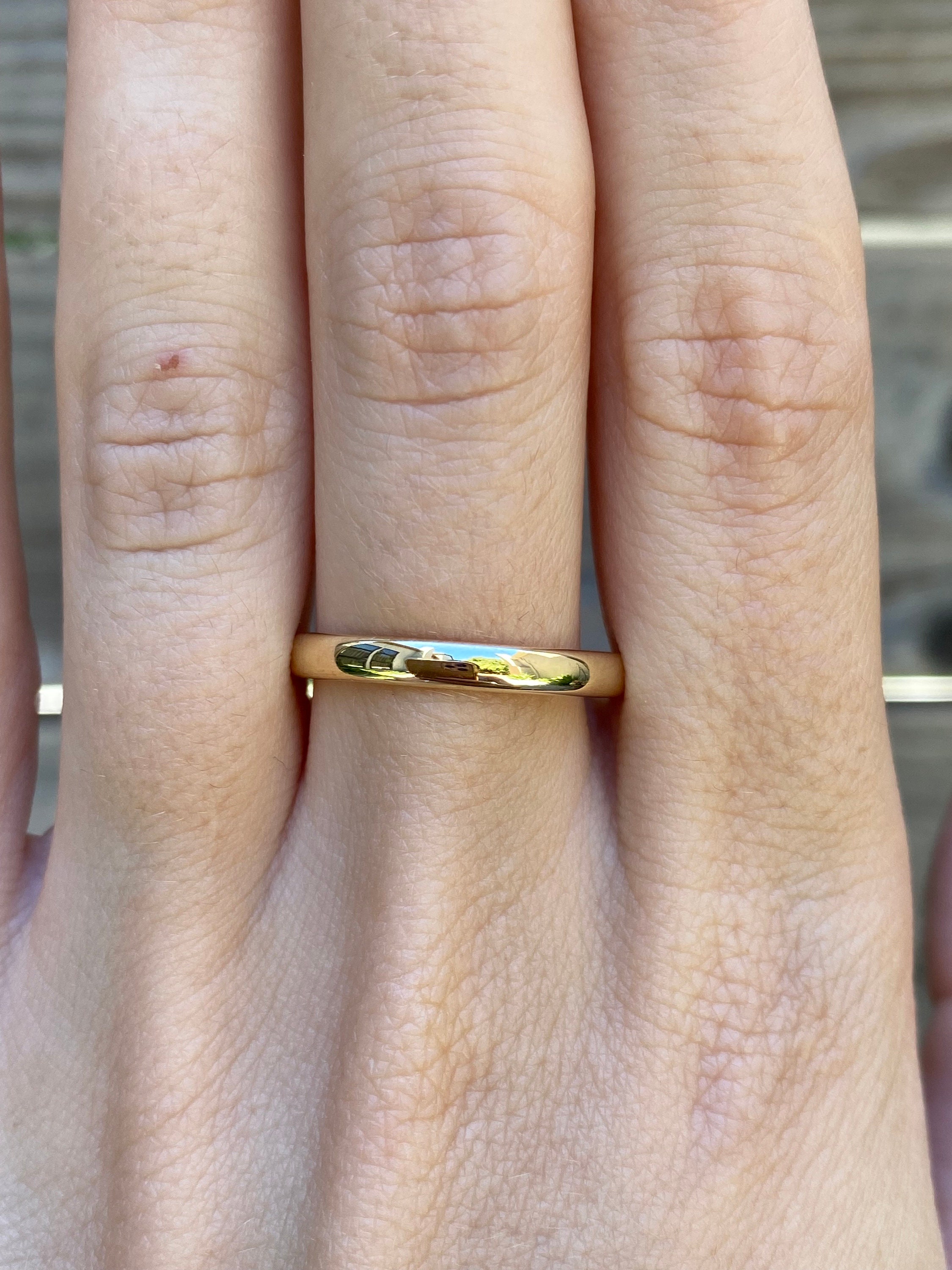 BRITISH VINTAGE 1960s MJLD LONDON HALLMARK 9CT/9K GOLD BAND
