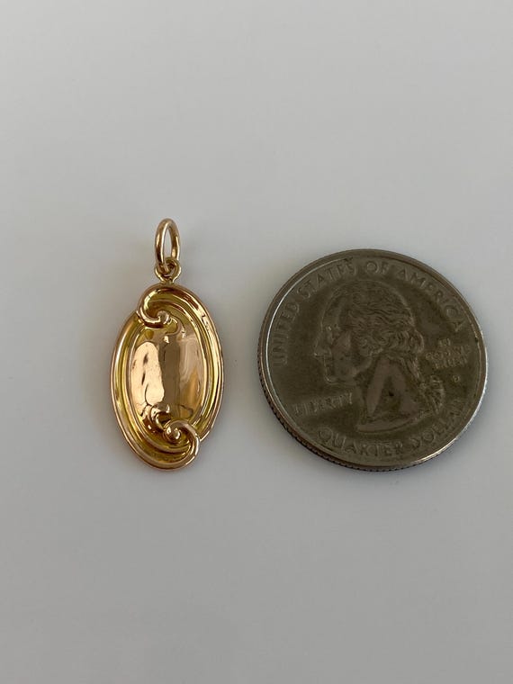 Vintage Solid 14k Yellow Gold Scrollwork Cufflink… - image 6