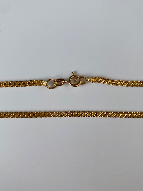 Vintage Solid 21k Yellow Gold Bismark Chain Neckl… - image 7