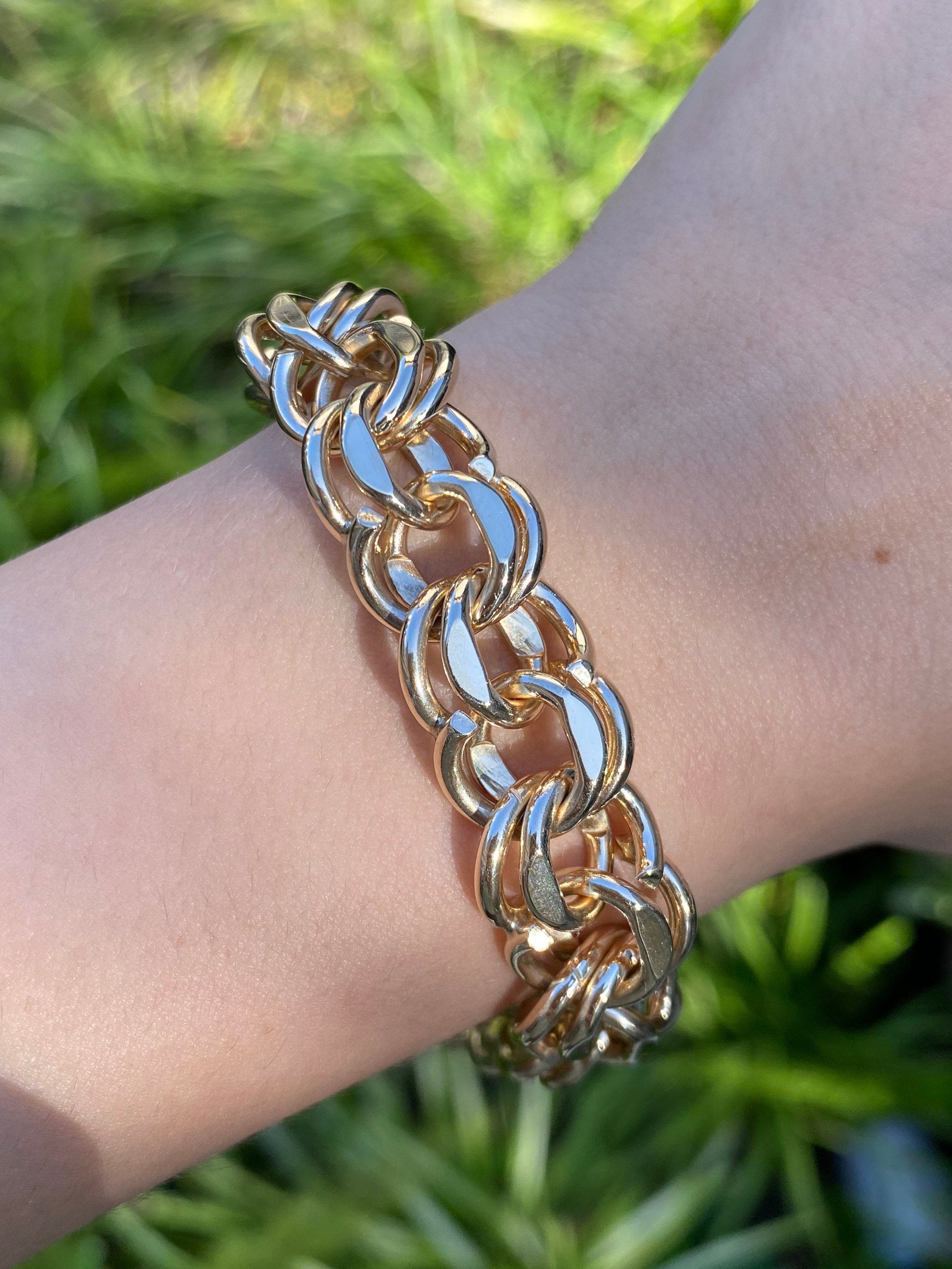 Gold chain shop charm bracelet