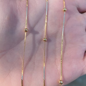Vintage Solid 14k Yellow Gold Serpentine Ball Chain Necklace - 29.75 inches - Quality Fine Estate Jewelry - Real Genuine Gold