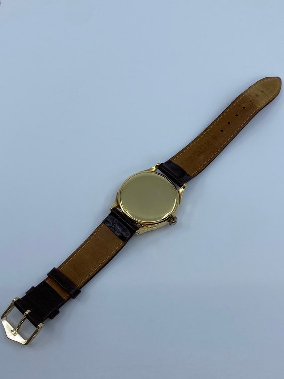 Vintage Omega Solid 18k Gold Automatic Bumper Cal… - image 6