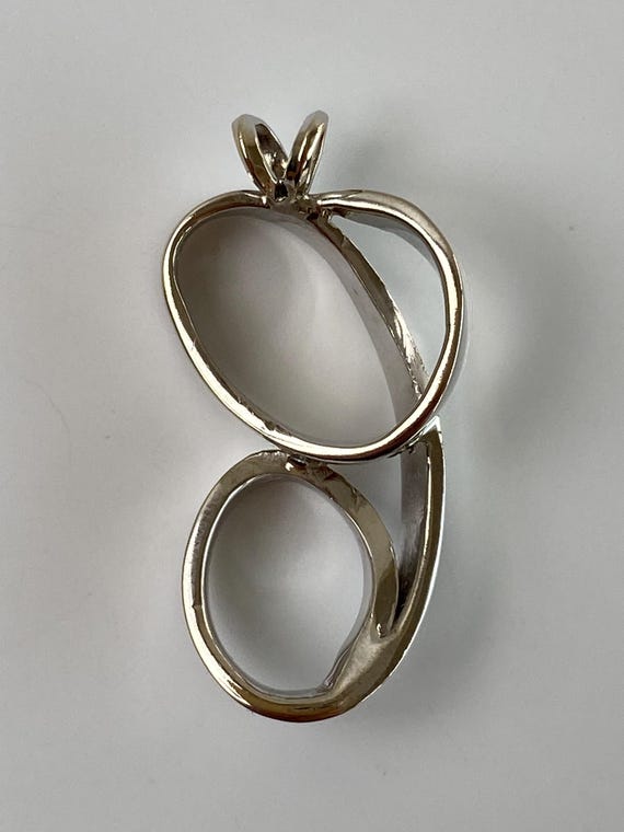 Solid 14k White Gold Initial 'C' Charm - image 4