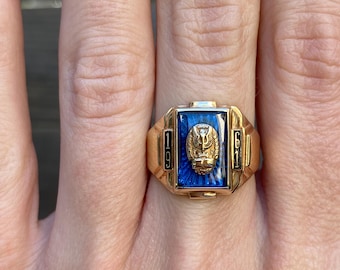Josten 10K Yellow Gold Class Ring Fairview High School Class of