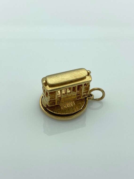 Vintage 14k Yellow Gold San Francisco Cable Car Charm, 6 Grams 