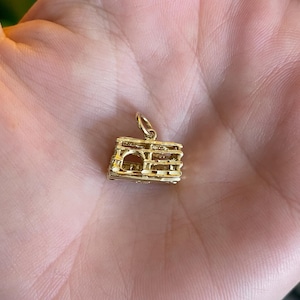 Charm pour piège à homard vintage en or jaune massif 14 carats