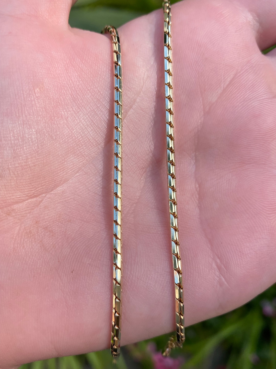 Vintage Solid 14k Yellow Gold Chain Necklace 16.75 Inches Quality Fine