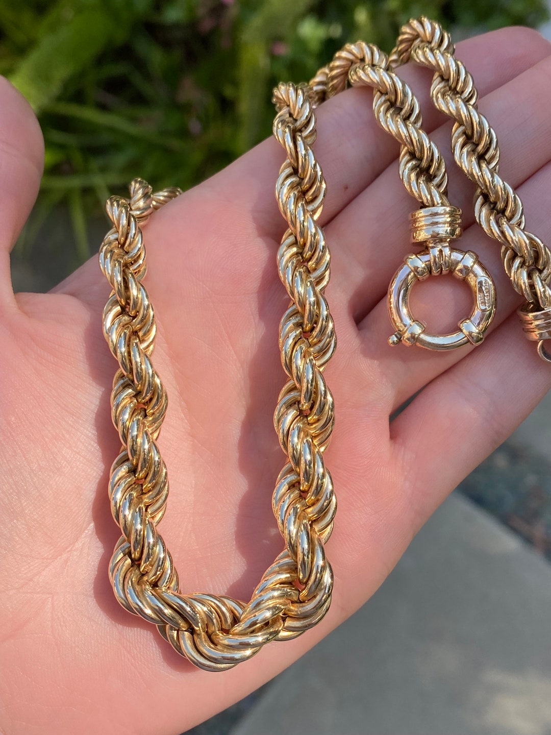 4 Pieces fake gold chains Stainless Steel Chunky Necklace