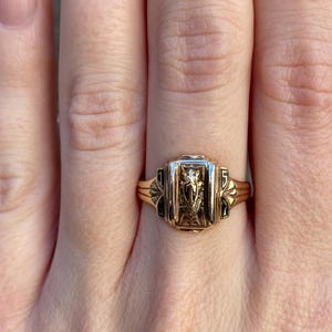 1960s college ring gold vantipue 19号 1960s Class Ring - Etsy Canada