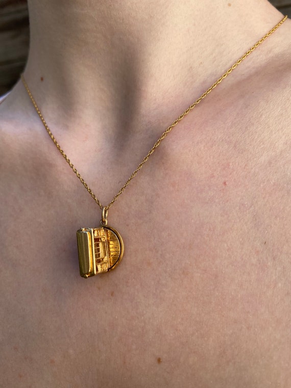 Vintage 14k Yellow Gold San Francisco Cable Car Charm, 6 Grams 