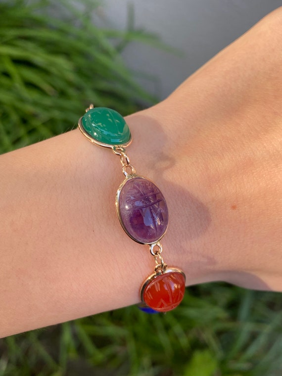 Vintage on sale scarab bracelet