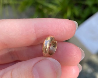 Solid 14k Hammered Ear Cuff