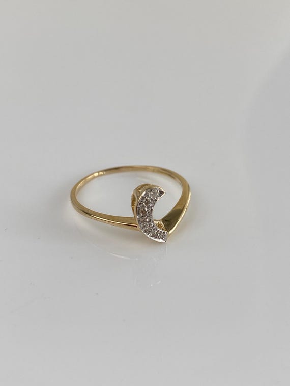 Vintage Solid 14k Yellow Gold Interlocking Diamon… - image 12