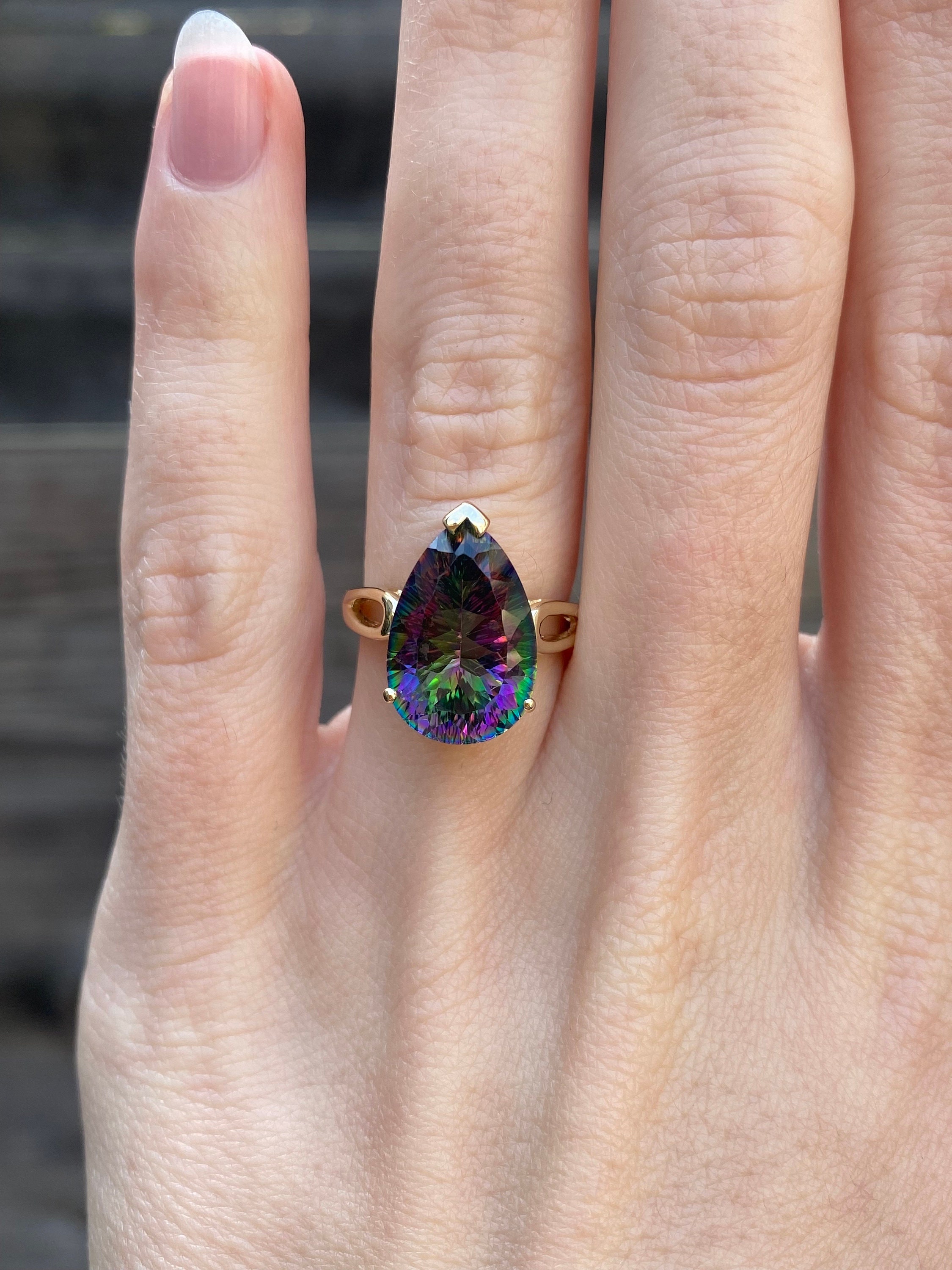 Mystic topaz ring yellow gold best sale