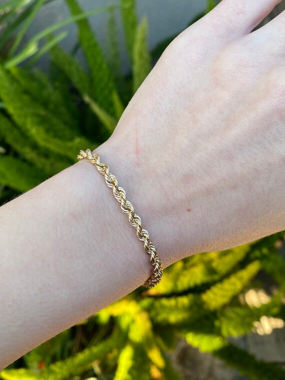 Vintage Solid 14k Yellow Gold Rope 