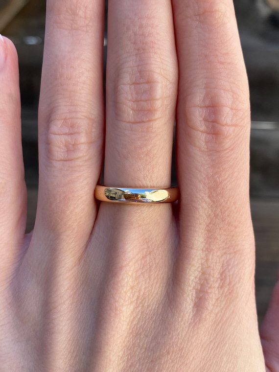 Vintage Solid 18k Yellow Gold Peacock Chunky Ring 