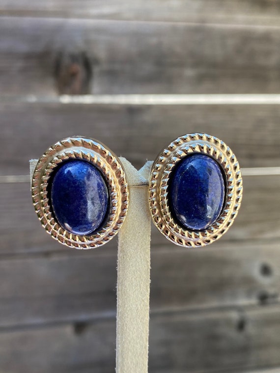 14k gold lapis sale earrings