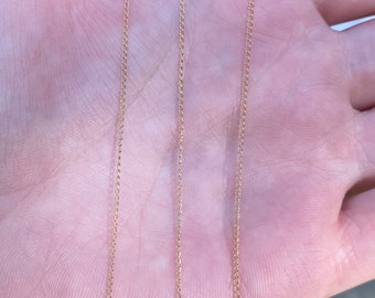 Vintage Solid 14k Yellow Gold Dainty Chain Necklace - 18.75 inches - Fine Estate Jewelry - Real Genuine Gold