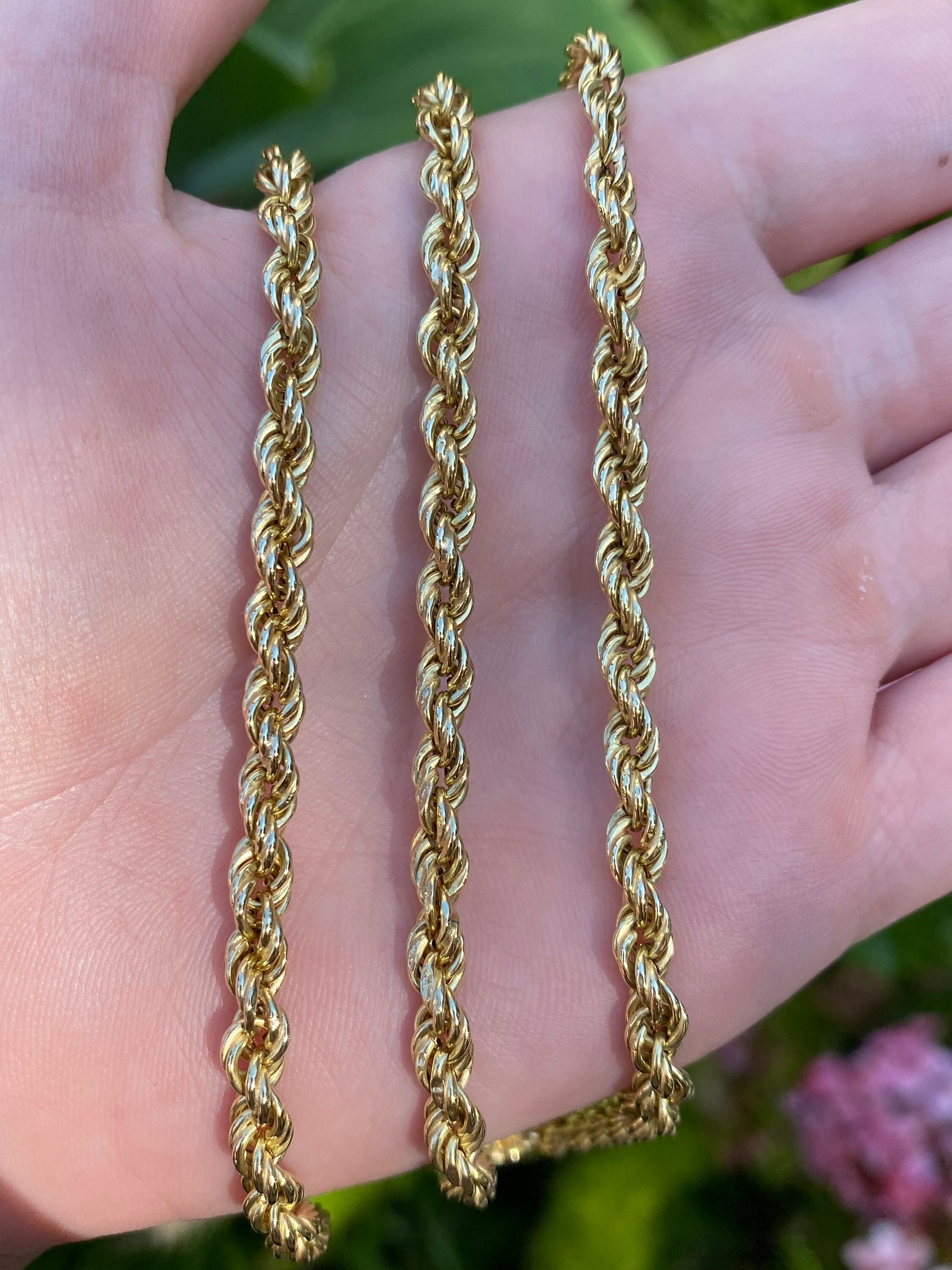 Vintage 24K 980 Solid Pure Gold Anchor Money Coin Chain Link