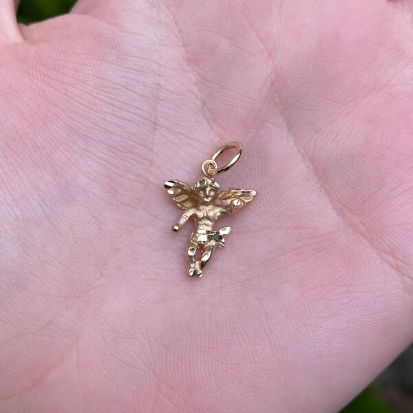 thumbnail image 2 of 9ct Yellow Gold Cupid Love Angel Charm/Pendant – No Stone – Traditional Style – Unbranded 2 of 4
