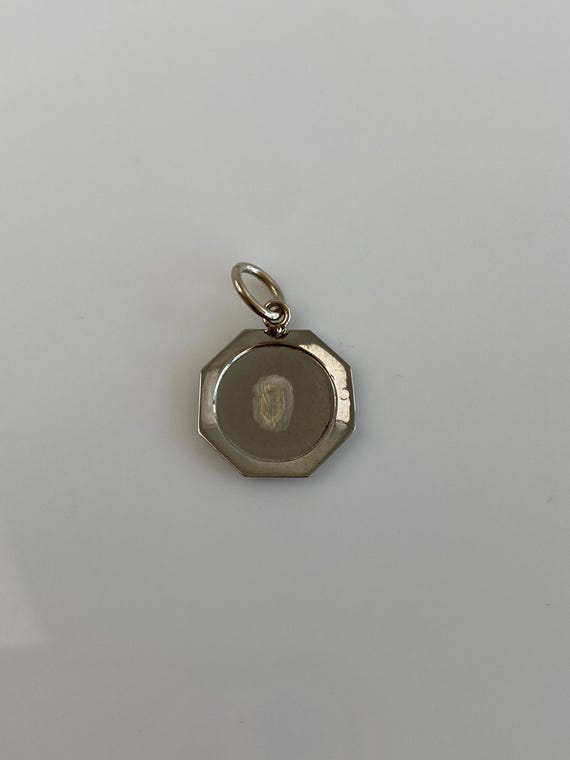 Solid 10k White Gold Lined Cufflink Conversion Ch… - image 4