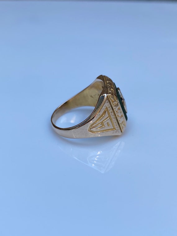 Vintage Solid 10k Yellow Gold 1926 Ring - Size 6 … - image 7