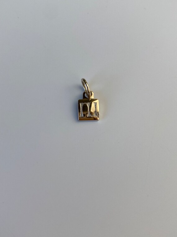 Vintage Solid 10k White Gold Tiny Charm - Real Ge… - image 3