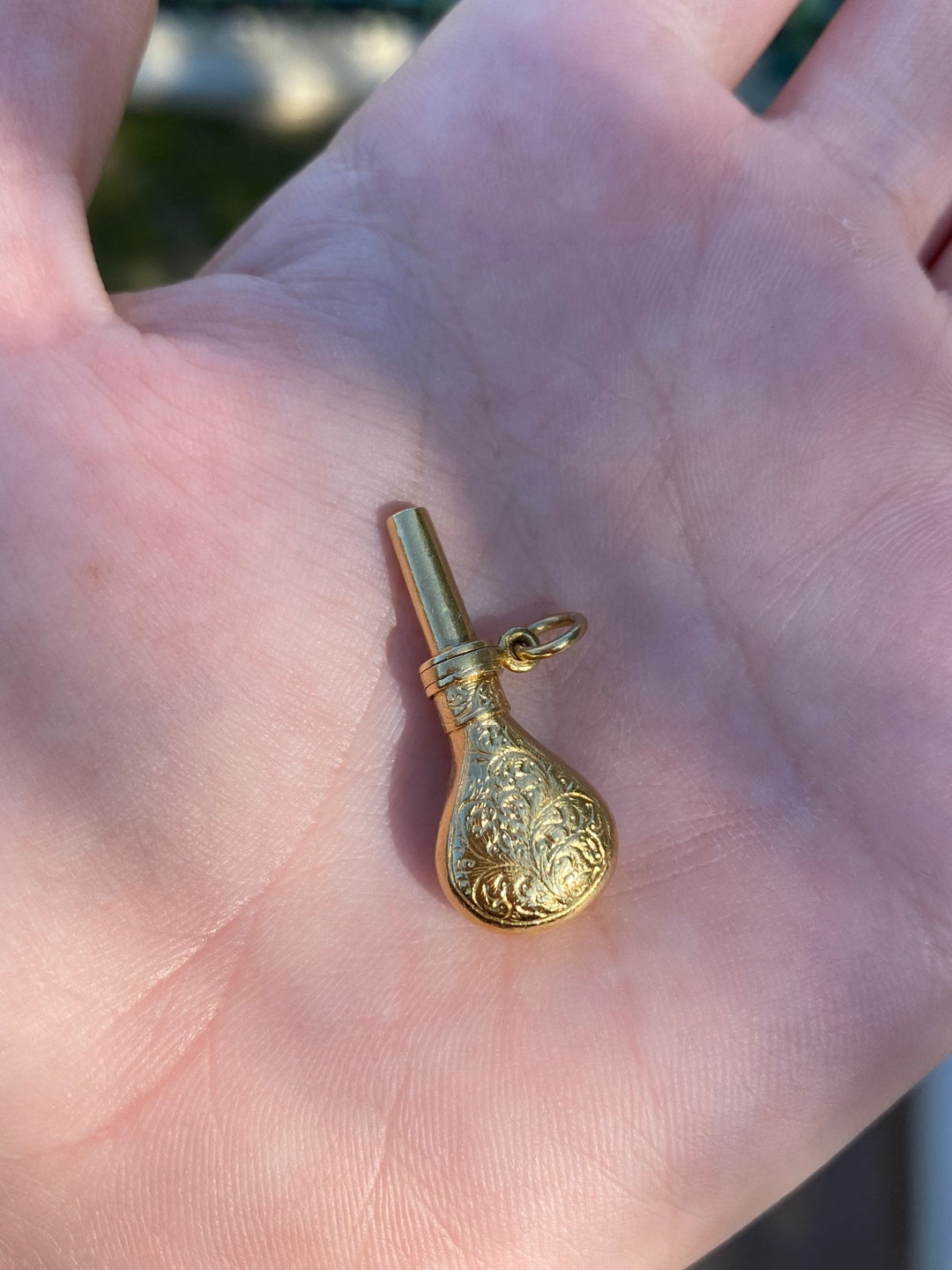 Vintage 20k Yellow Gold Pocket Watch Key Charm Fine Estate Jewelry Real Genuine Gold High Karat