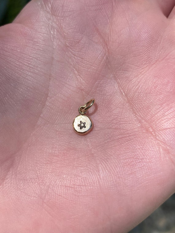 Solid 14k Yellow Gold Tiny Star Charm
