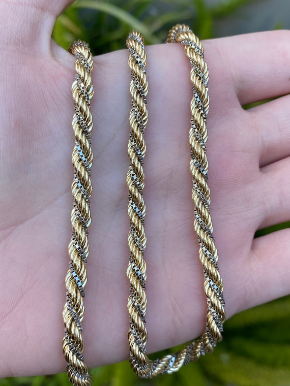 Vintage 19 Gram Solid 14k Yellow Gold Rope & Box C