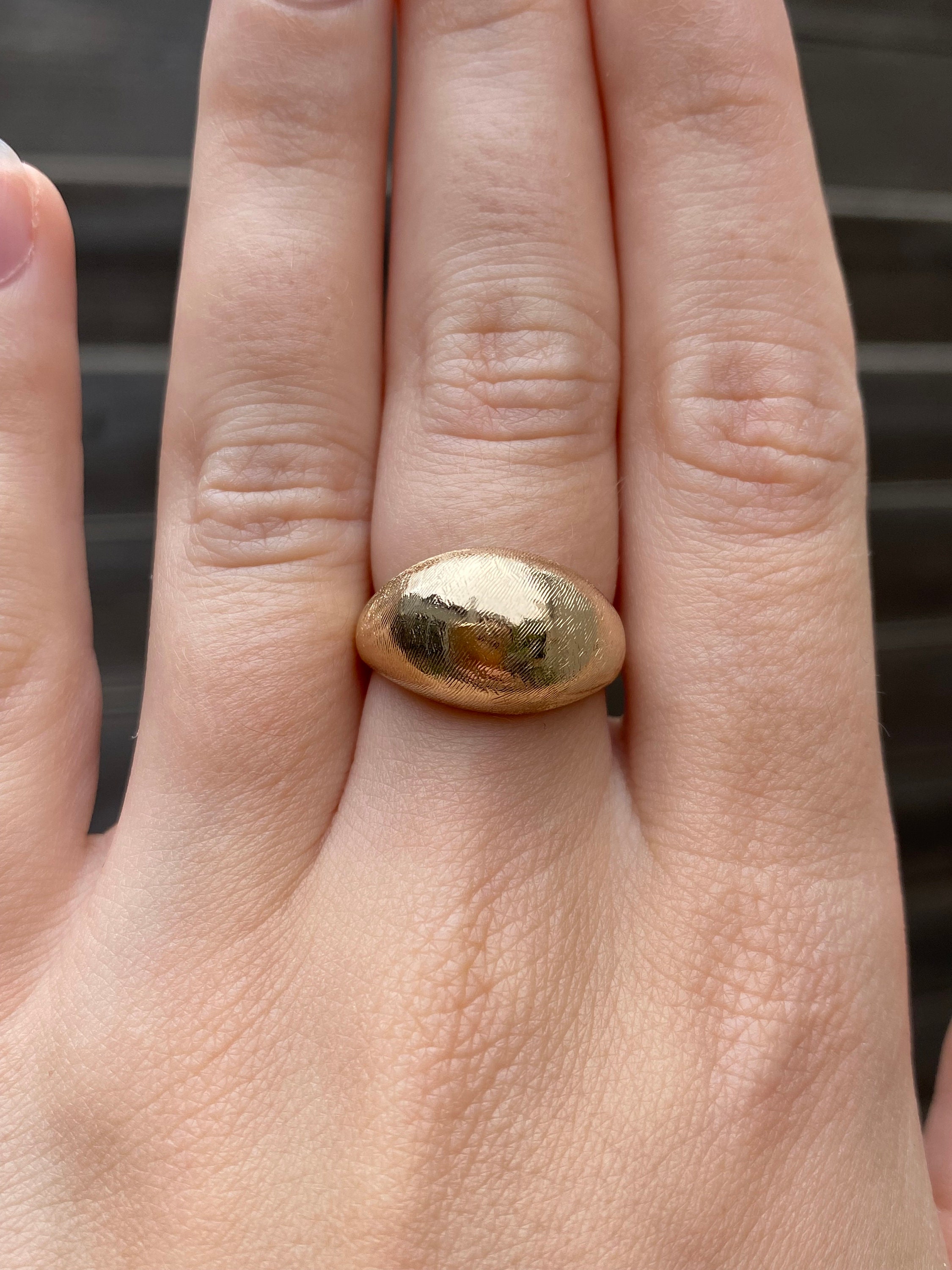 Vintage gold dome ring sale