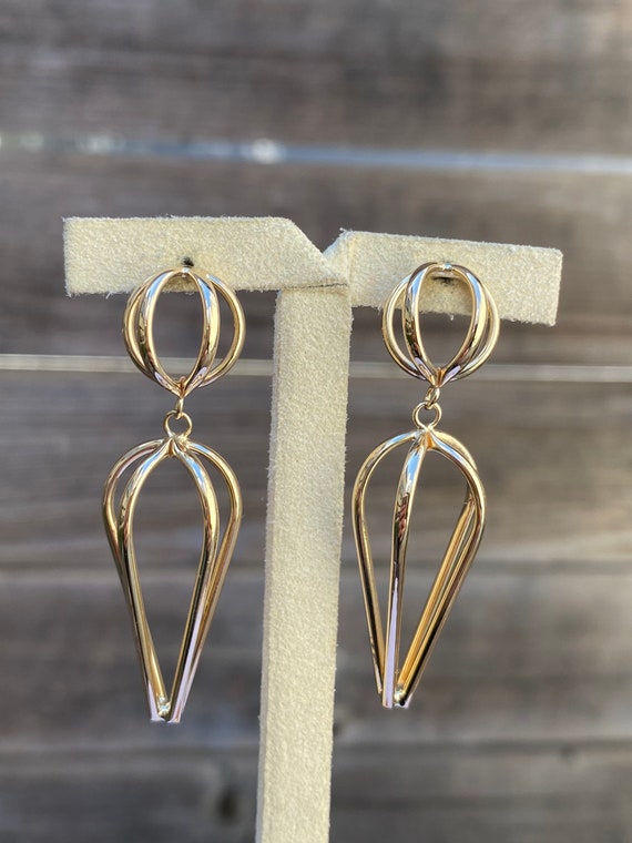 Etsy gold drop earrings discount