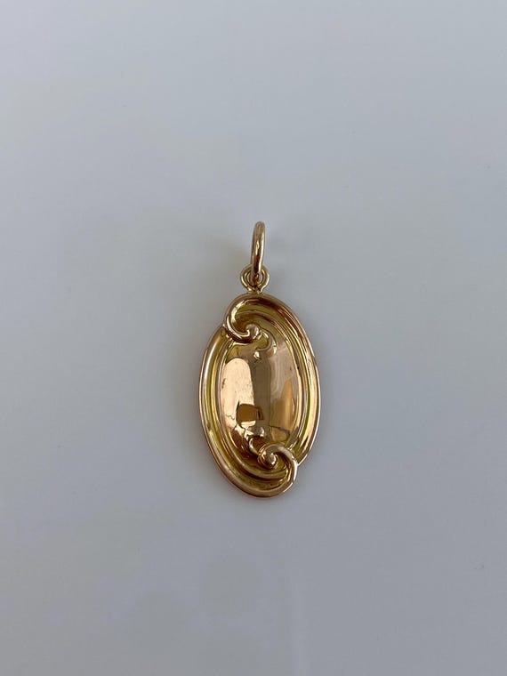 Vintage Solid 14k Yellow Gold Scrollwork Cufflink… - image 3