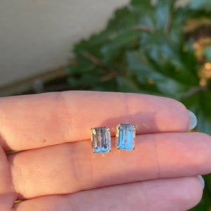 Boucles d'oreilles vintage en or jaune massif 14 carats avec topazes