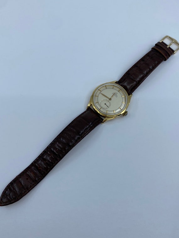 Vintage Omega Solid 18k Gold Automatic Bumper Cal… - image 3