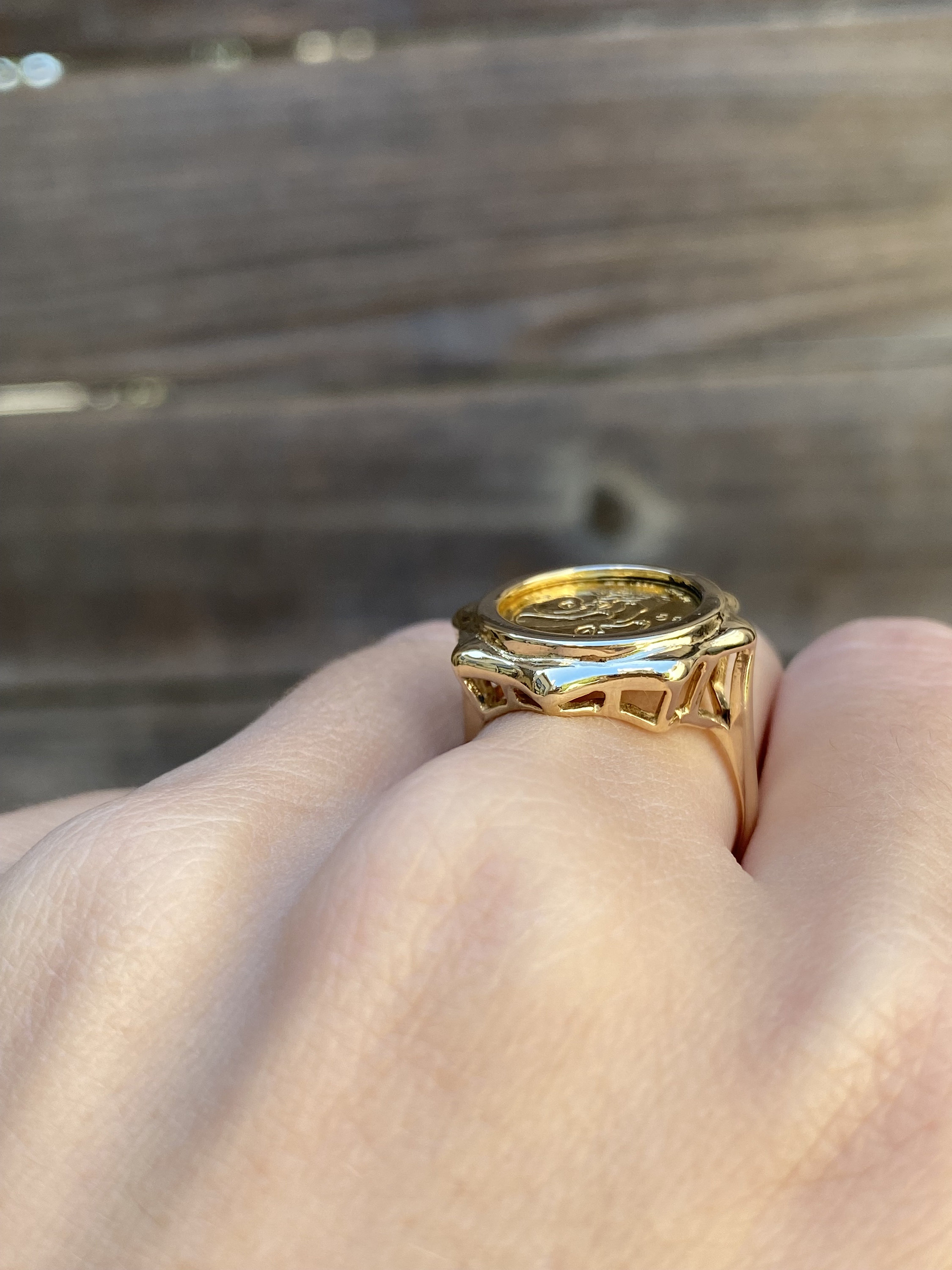 Solid 24k & 14k Yellow Gold Panda Coin Ring Size 7.5 Quality Fine Estate Jewelry Real Genuine Gold - Etsy Solid 24k & 14k Yellow Gold Panda Coin Ring Size 7.5 Quality Fine Estate Jewelry Real Genuine Gold - Etsy