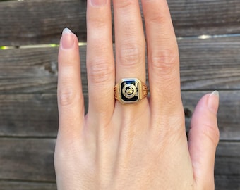 アクセサリー JOSTEN 10k Gold 1951 Class Ring Vintage High School 1951 Josten 10K Gold Ladies Class Ring
