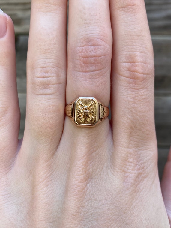 10k white online gold class ring