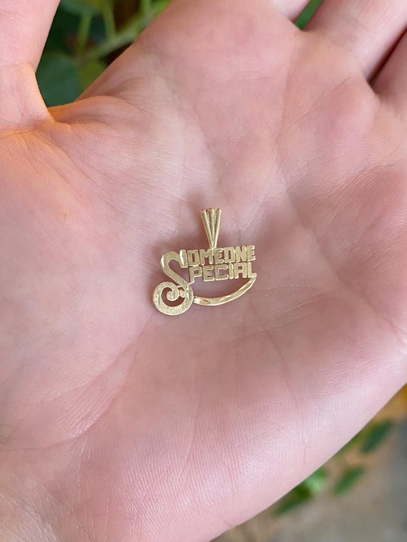 Solid 14k Yellow Gold 'Someone Special' Charm