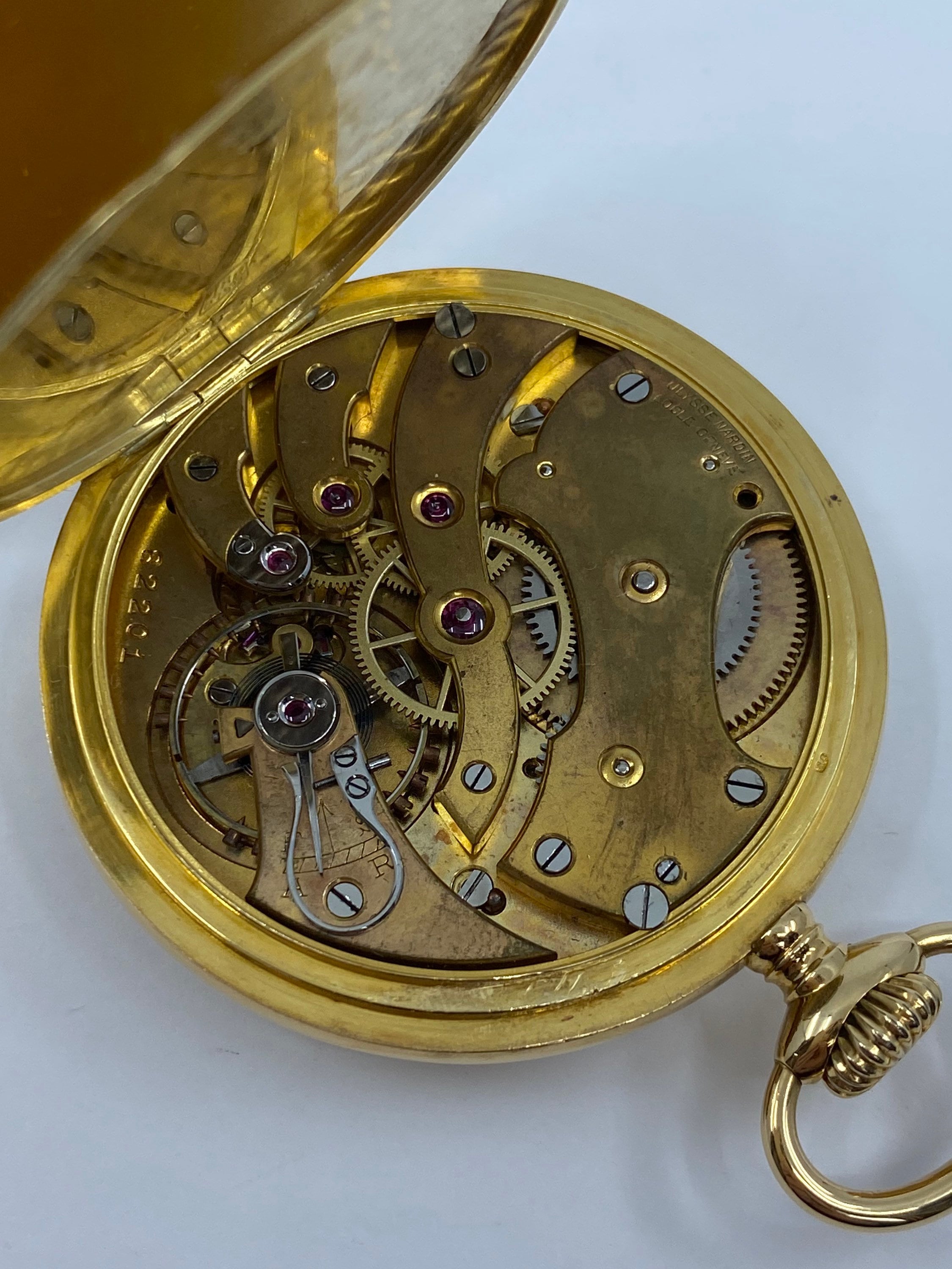 Vintage 1924 Ulysse Nardin Locle Geneve Solid 18k Gold Pocket