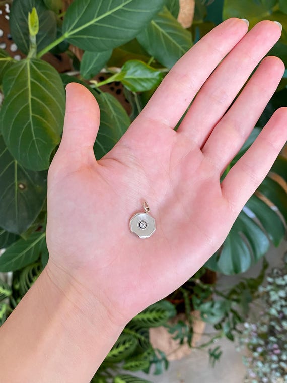 Vintage Solid Platinum Diamond Cufflink Conversio… - image 2